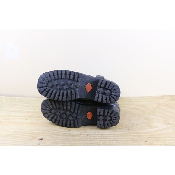 Harley Davidson Boots 9.5 Black Leather Ashby Harness Mid Calf Engineer Biker - Picture 5 of 14